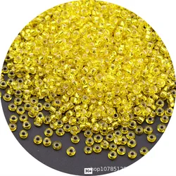 High - Quality Silver - Filled Glass Rice Beads for Jewelry & Clothing - Multiple Sizes Available (30 yellow)
