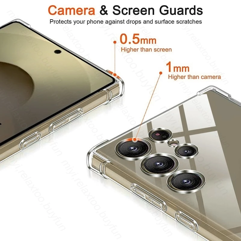 Ultra Shockproof Transparent Silicone Case – Crystal Clear, Ultra-Thin Back Cover