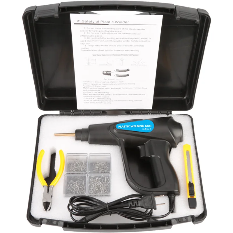 

New plastic welding machine 70W thermal locator hot stapler plastic welding machine bumper welding iron stapler repair car tool