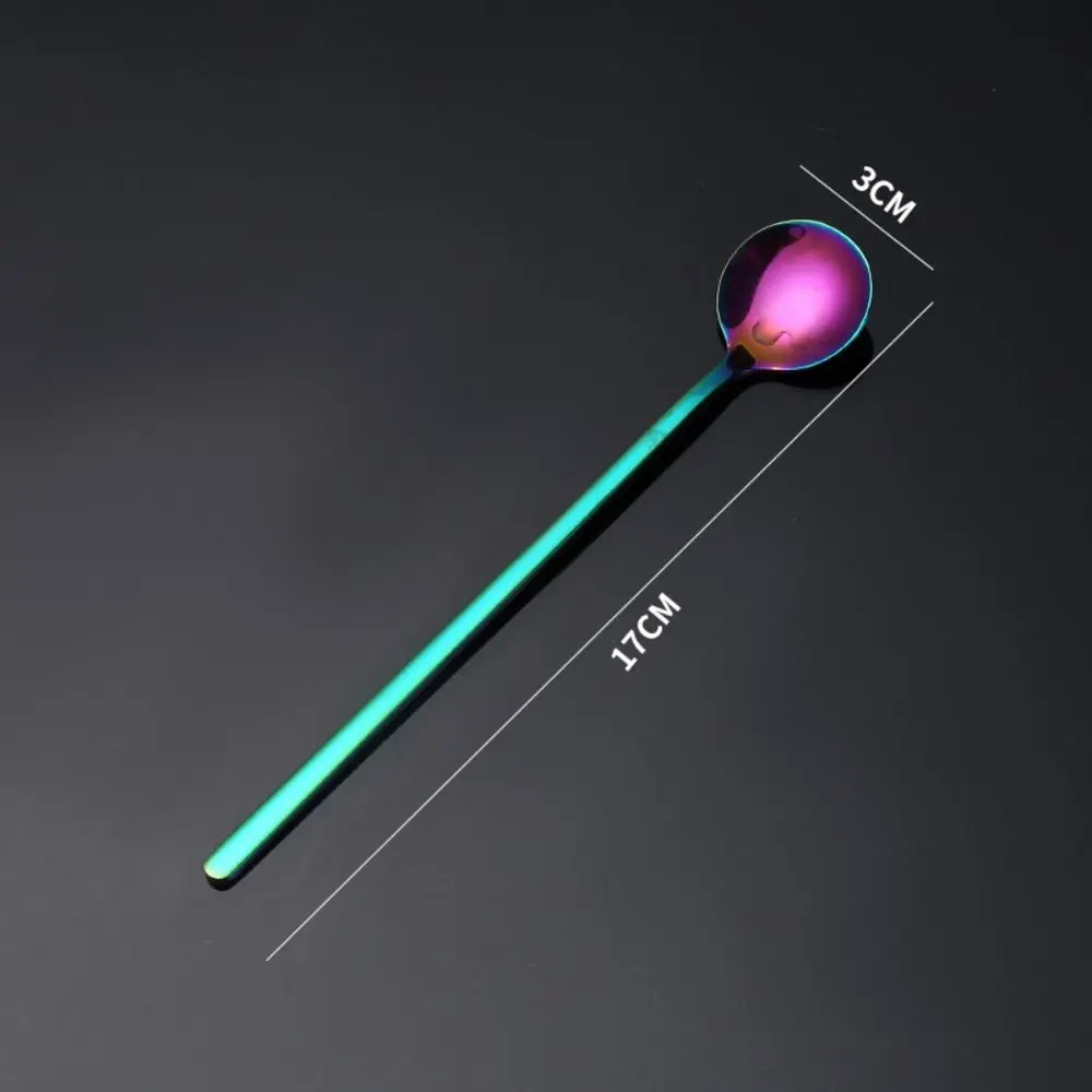 Description Picture 4 of itemStainless Steel Coffee SpoonTea Dessert Spoon Long Handle Stirring Spoon Juice Tea Spoon Ice Cream Scoop Tableware Kitchen Tools