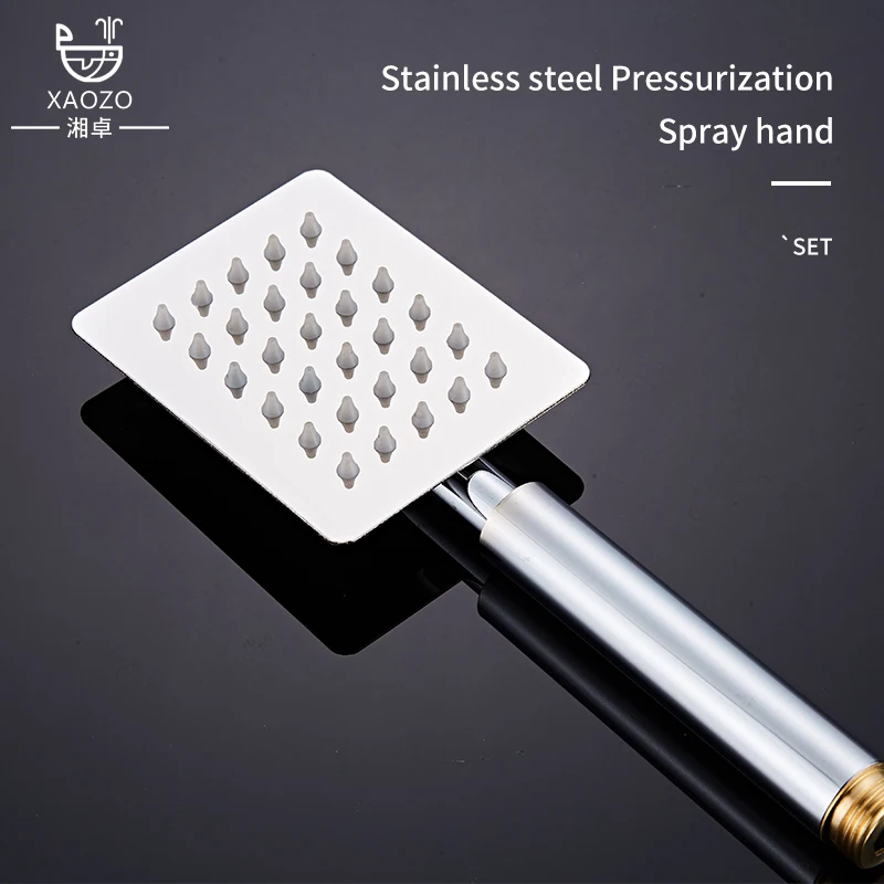 

Bathroom Simple Shower Supercharged Shower Head 304 Stainless Steel Hand Spray Set Round Square
