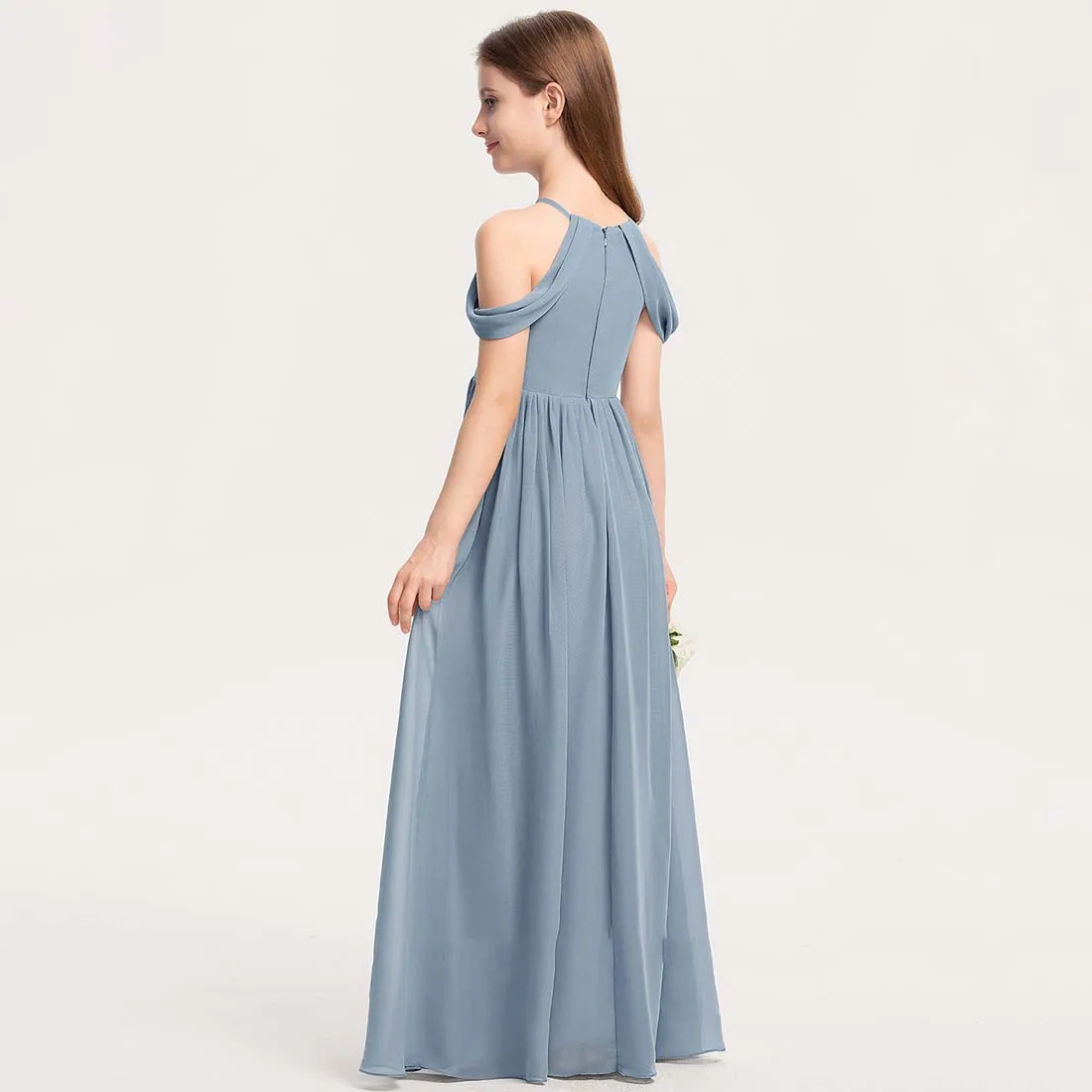 Yzymanualroom Szajré Koszorúlány ruhát virágos Elárusítónő ruhát a-line Kötőfék floor-length Sifon 2-15T