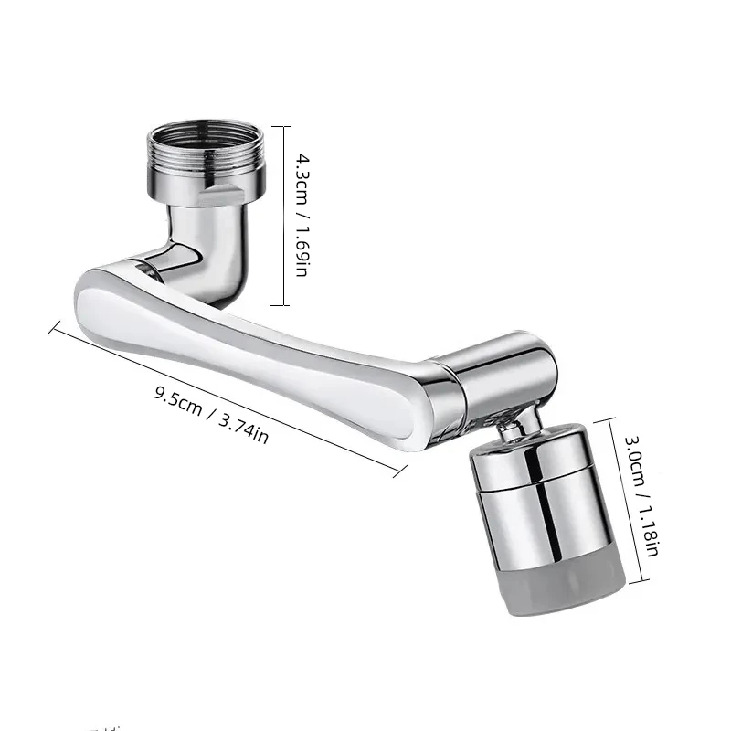 Universal Rotation Faucet Extender Aerator Splash Filter Kitchen Tap Washbasin Faucets Bubbler Nozzle Robotic Arm faucet extender