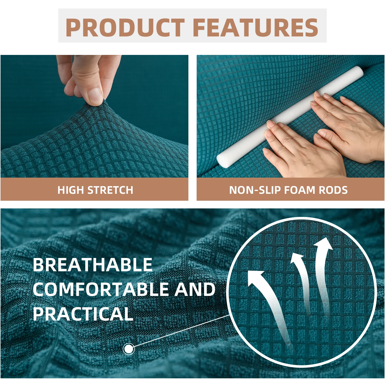 Waterproof Jacquard Sofa Cover Soft for Living Room Bedroom L Shape Adjustable Couch Cover Elastic Slipcover Sofa Cover 4
