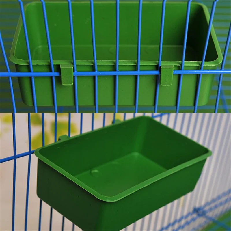 Multifunction Creative Green Food Tray Parrot Bathtub Animal Cage Shower Box bird bath basin
