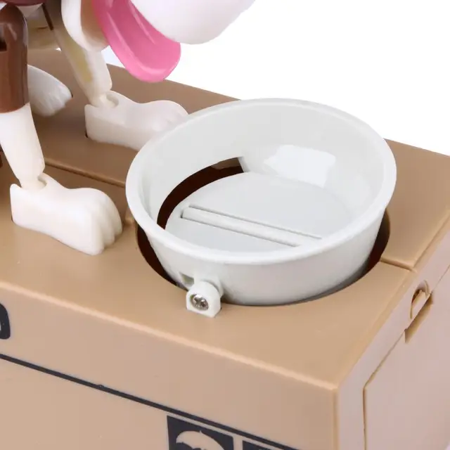 Cute Piggy Bank Hungry Eating Dog Coin Money Saving Box Piggy Bank Hungry Eating Dog Coin Money Saving Box Piggy Bank New 4