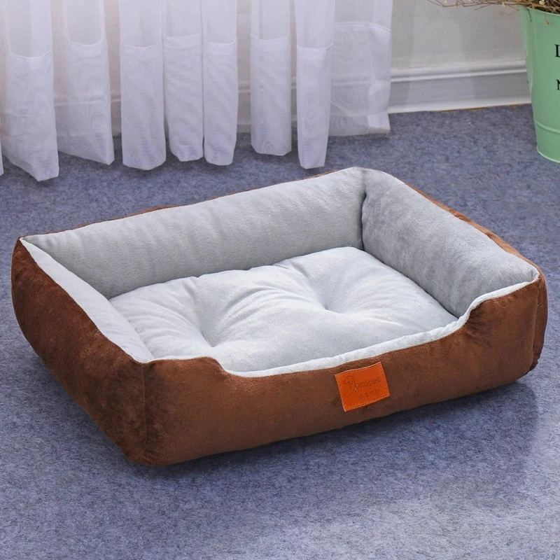 Pet Large Dog Bed Warm House Candy-colored Square Nest Pet Kennel For Small Medium Large Dogs Cat Puppy Plus Size Dog Baskets images - 6