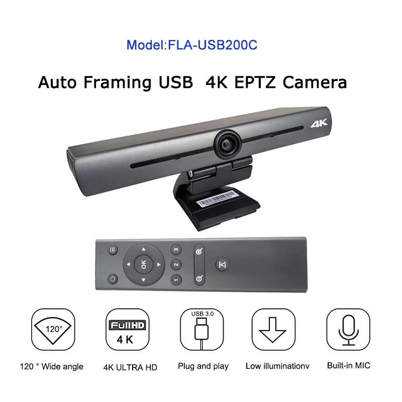 

Широкоугольная веб-камера ePTZ, 120 градусов, 4K, с USB 3,0, для видеоконференций/совещаний