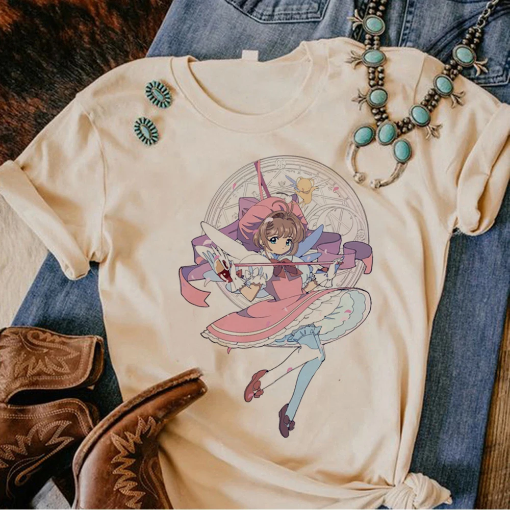 

Cardcaptor Sakura t shirt women manga harajuku designer t shirt female streetwear 2000s manga clothes