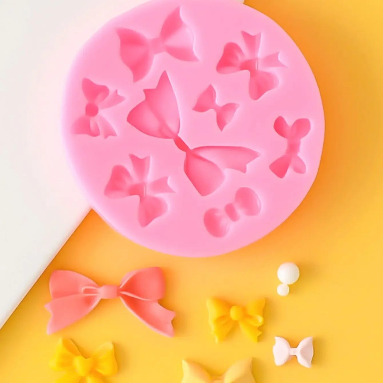 1pc Many Mini bow chocolate wedding cake decorating tools DIY baking fondant silicone mold High quality