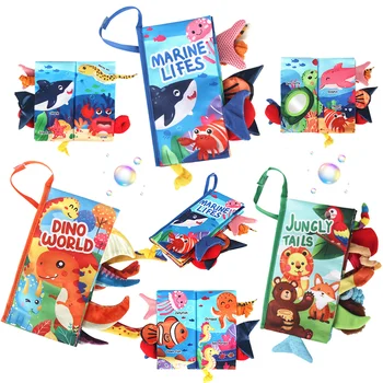 Libri e Giocattoli per Neonati 0-6-12 Mesi, Libri Sonori e Tattili per Bambini, Giocattoli per Seggiolino Auto, Regali per Baby Shower, Riempitivi per Cesti Pasquali