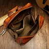 Handmade Genuine Leather Men Backpack Retro First Layer Leather Computer bag Latop Bags Casual Men's Travel Backpack Shoolbag 2