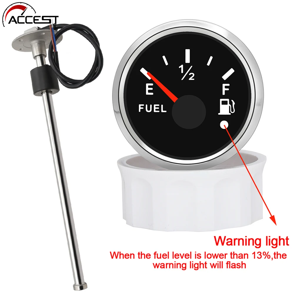 52mm Fuel Level Gauge With 7 Color Backlight 0 190 Ohm Fuel Float Level