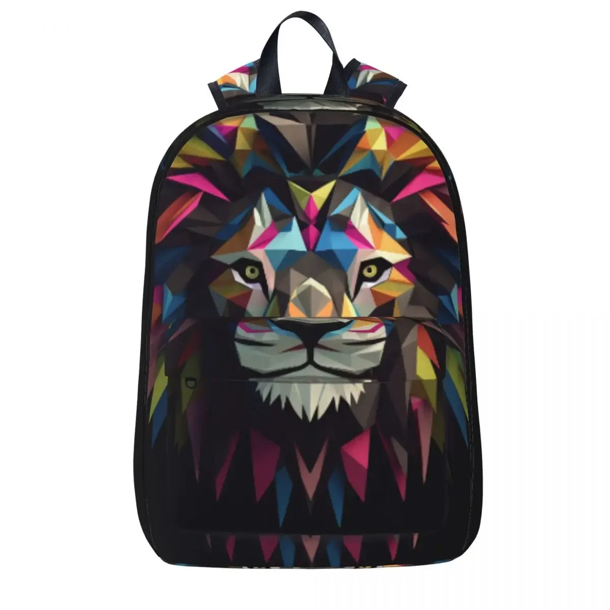

Lion Backpack Men Paper Art Geometric Print Backpacks Polyester Fashion School Bags Sport High Quality Rucksack