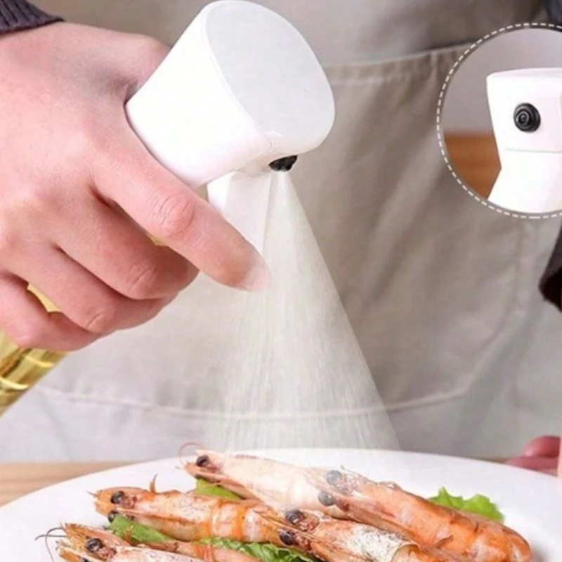 Drip-Free Glass Oil Mister Bottle-Thickened Transparent Spray Bottle for Healthy Low-Fat Cooking, 300ml Refillable Kitchen