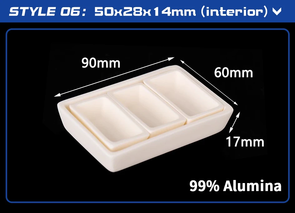 99% Aluminium oxid Set Tiegel verschiedene Spezifikationen Spezifikation 1 – Detail 6