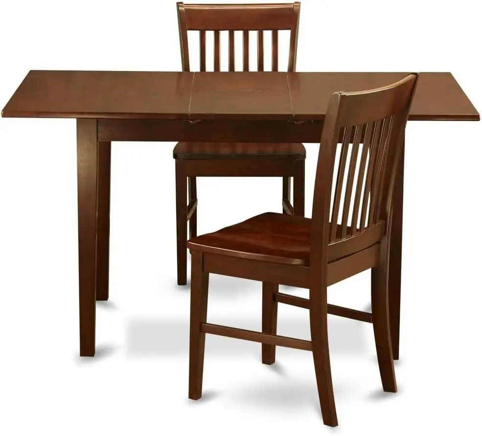 Description Picture 5 of item6 Piece Dining Room Furniture Set Contains A Rectangle Kitchen Table with Butterfly Leaf and 4 Dining Chairs, Dining Tables