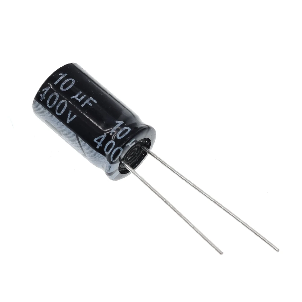TZT 10PCS Higt quality 400V10UF 10*17mm 10UF 400V 10*17 Electrolytic capacitor