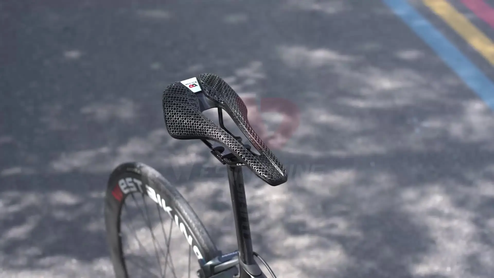 Selle Vélo WEST BIKING 3D Imprimée - Nez Court Carbone, Route/Racing, 145mm
