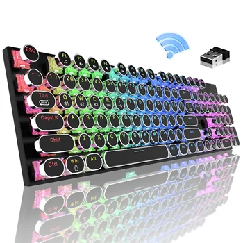 RGB Punk Typewriter Keyboard 1