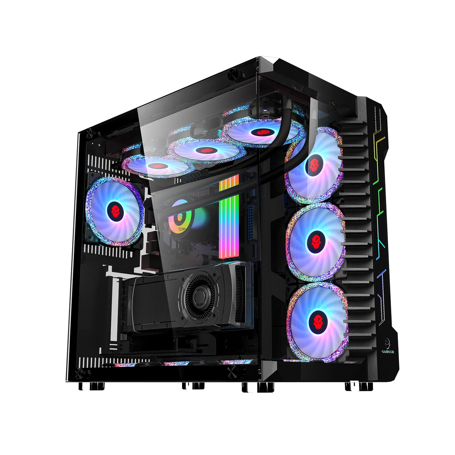cylinder fe motor Customized Unusual Shape Aluminium Shell Gaming Tower Box Pc Accessories  Atx Computer Case Gamer Casing Cabinet - Voice Recognition Robot -  AliExpress
