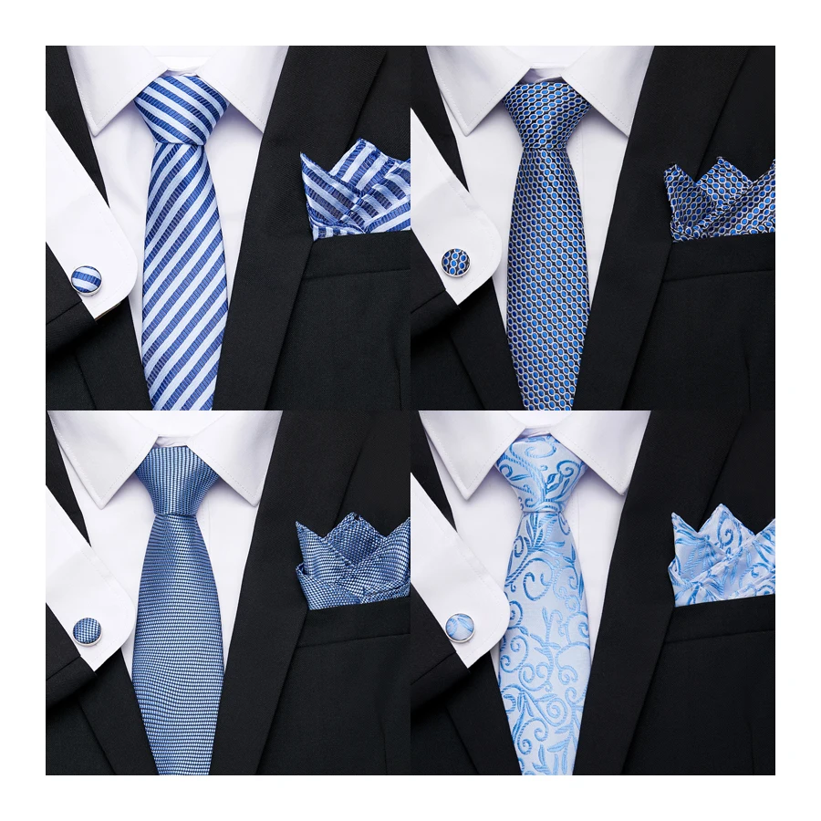 

2022 New Style Mix Colors Silk Wedding Gift Tie Pocket Squares Set Necktie Men Solid Suit Accessories White New Year's Day