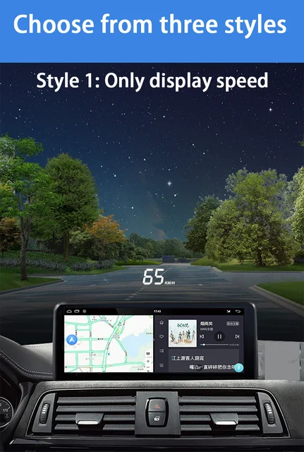 ZJCGO Auto HUD Display Car Projector Alarm Head Up Display Speedometer  Windshield for BMW 3 4 Series F30 F31 F34 F35 F32 F33 F36