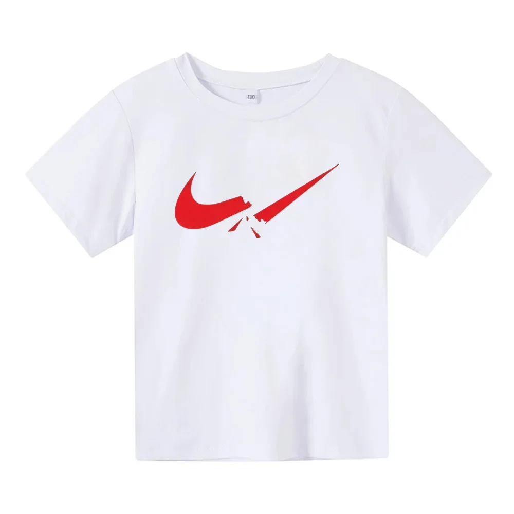 Summer Luxury Design Teen T-shirt Children's Brand Print Casual Short Sleeve Cotton T-shirt Boys Girls Baby Tee Top Kid Clothes 2