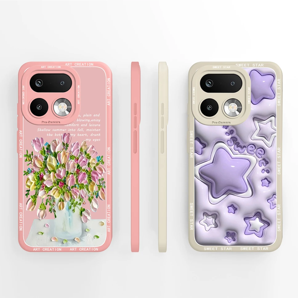 Lovely Cat Pattern Shockproof Full Coverage Liquid Silicone Phone Case