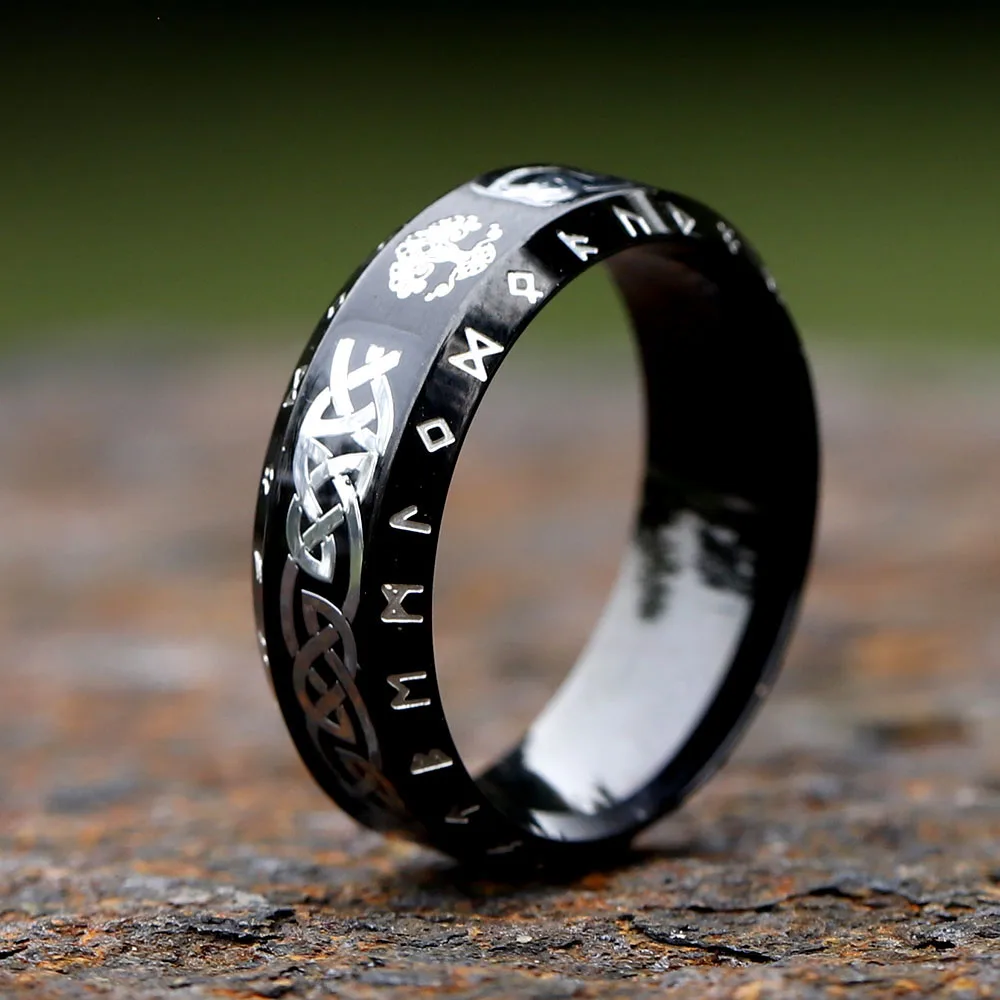 Anel Viking Nórdico em Aço Inoxidável: Presente Simbólico e Exclusivo - Imagem 4