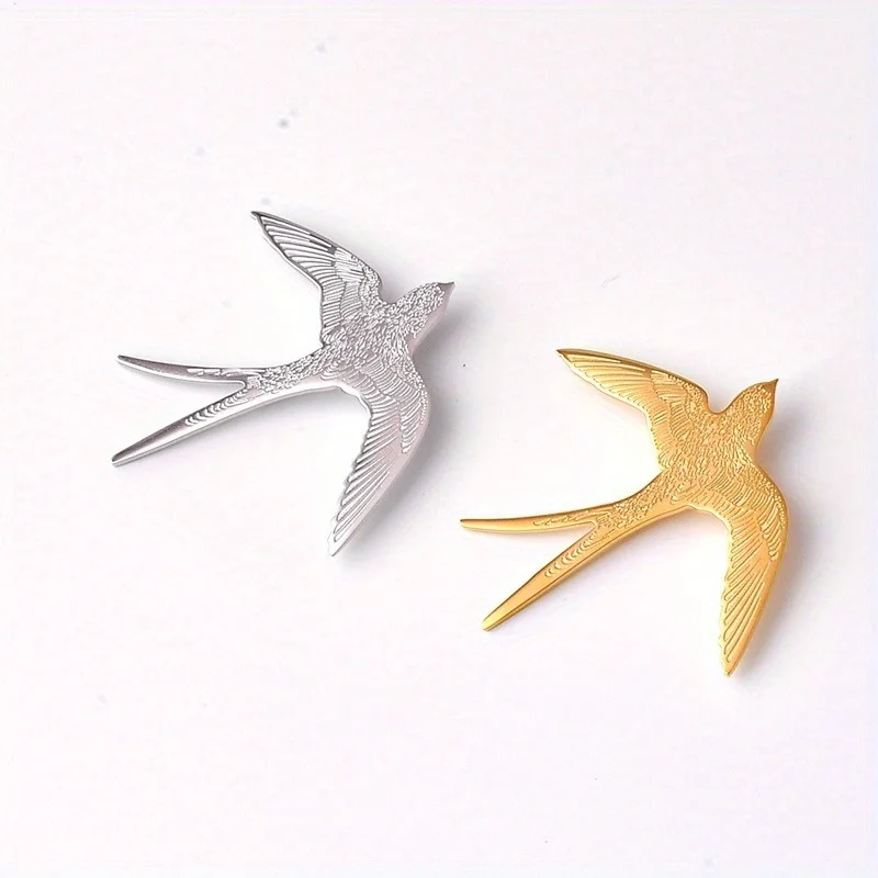 2pcs Swallow Brooch - Stylish Bird Shape Pin for Coats, Sweaters, and More - Perfect Clothing Accessory for Any Occasion