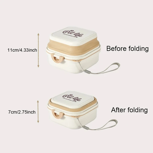 Thickened Folding Pet Bowls Outdoor Pet Double Bowls Tableware Travel Dog Feeder Bowls Pet Supplies Portable Dog Bowls 6