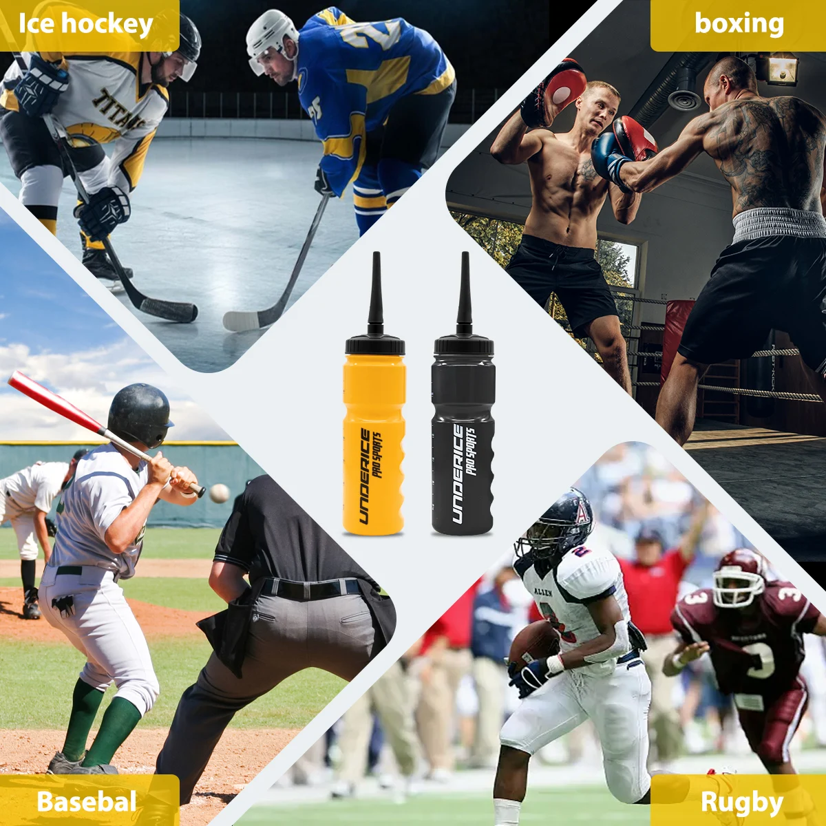 Ice Hockey Water Bottle 750ML BPA Free Equipment Ice Football Lacrosse Accessorie