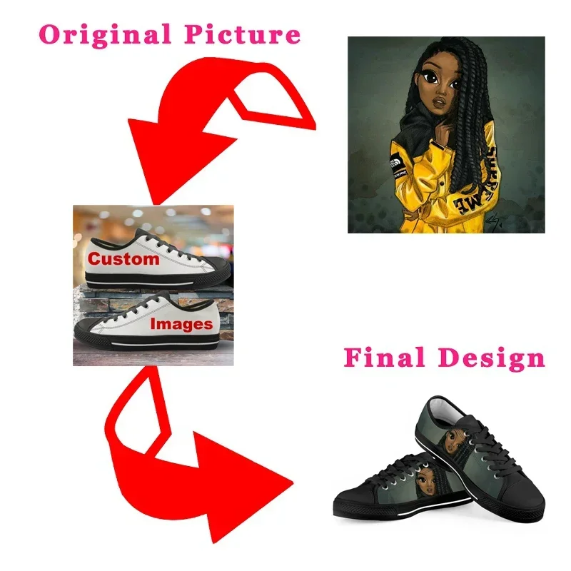 Hot Sale Gothic Rose Pattern Vulcanized Sport Shoes For Women Men Canvas Low Top Flat Shoes Casual Breath Sneakers For Teenagers