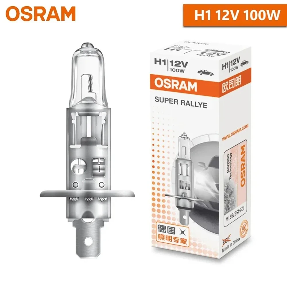 OSRAM SUPER RALLYE 12V 100W H1 62200 P14.5s Off Road Headlight 3200K Brightening Original Halogen Car Fog Lamp 2