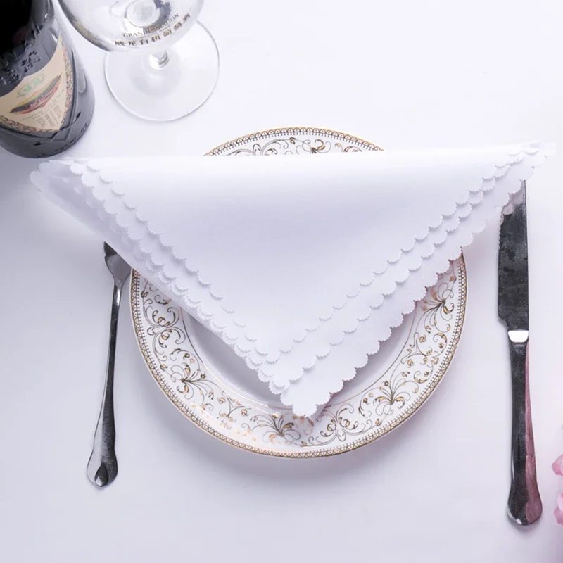 Plain Polyester Table Napkin Wrinkle Resistant Wedding Decoration Hotel Restaurant Birthday Party polyester napkins