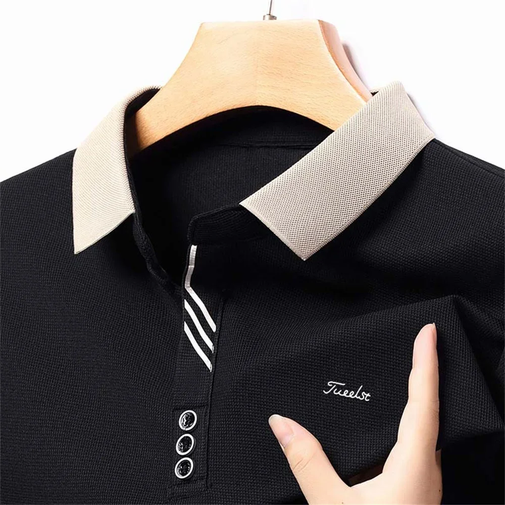 

Fashionable new men's POLO shirt, golf autumn and winter brand men's high-quality business casual polo shirt