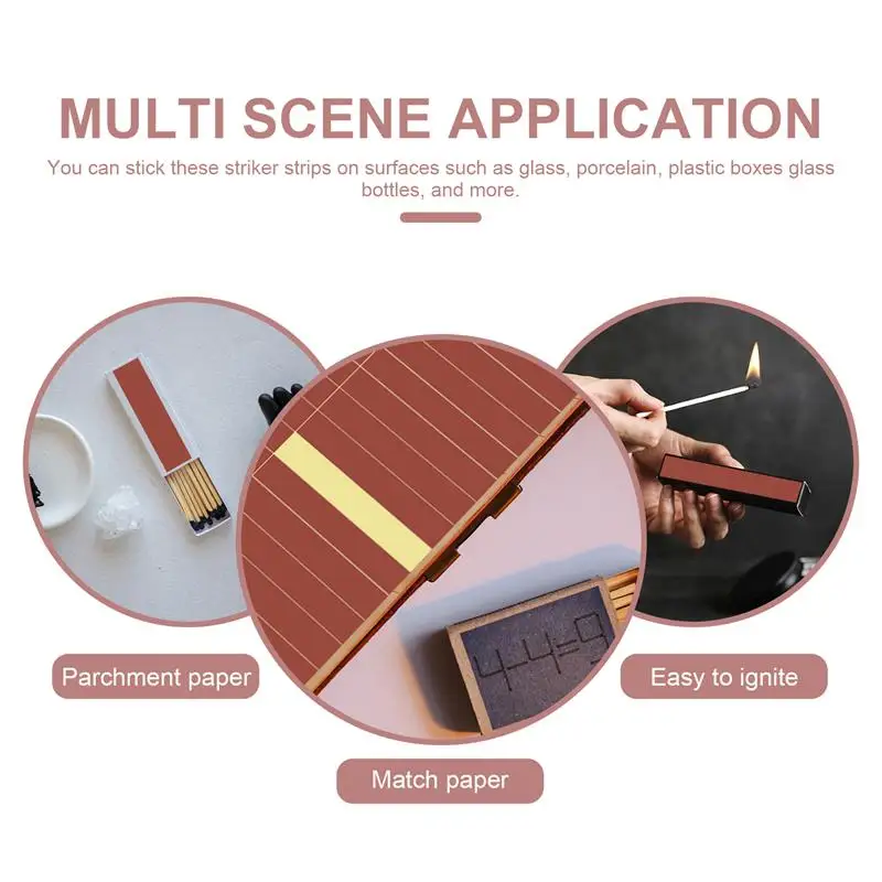 2 Sets Adhesive Matches Flame Paper Matchstick Striker Match Stickers Craft DIY Match Striker Paper Scented Accessories
