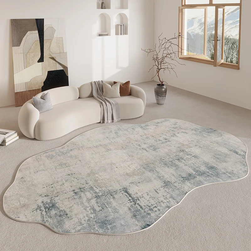 Luxury Retro Carpets for Living Room Irregular Shape Bedroom Decor Soft Carpet Modern Art Cloakroom Rug Thickened Anti-slip Mat 4
