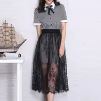 Jupons en dentelle florale 75 cm, jupons de sécurité anti-transparence, jupons en maille pour Cheongsam, streetwear et tenues de ville 2