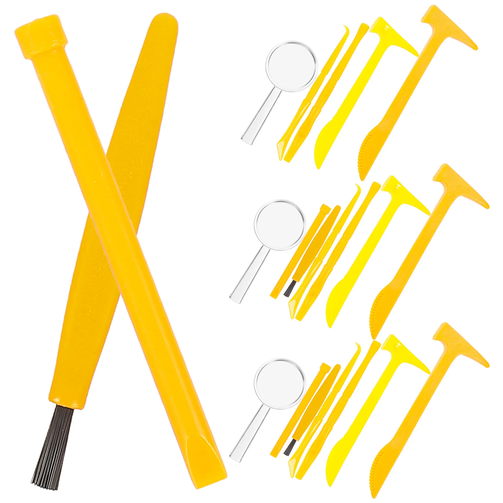 

21Pcs Fossils Excavation Tools Dinosaur Digging Hammers Chisel Brush Educational Science Kit