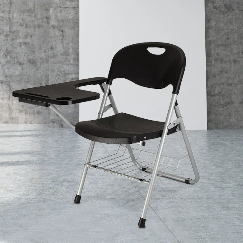 Folding training chair with desk board, desk chair, office chair, conference chair, news thickened plastic conference chair with breaking the news