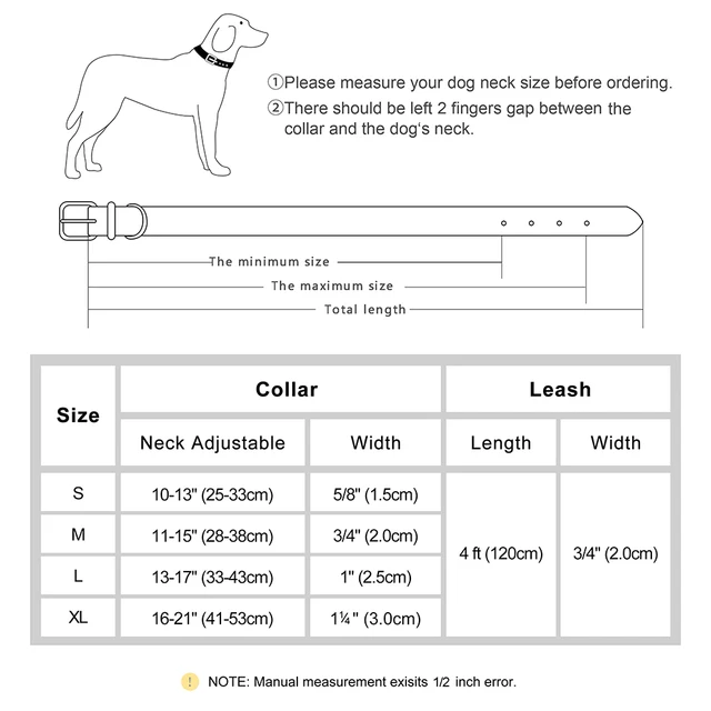 Soft Padded Dog Collar Leash Set PU Leather Pet Dog Collars Necklace With Walking Lead Rope Adjustable For Small Medium Dogs Pug 6