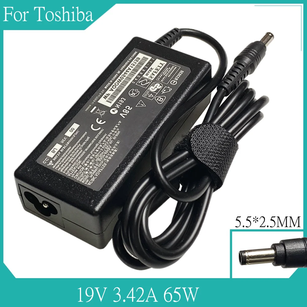 

65W 19V 3.42A AC Adapter Charger Power Supply For Toshiba N193 V85 R33030 Laptop