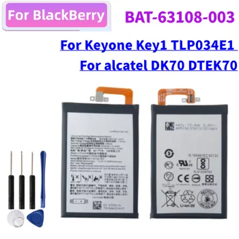 Replacement Battery 3440mAh BAT-63108-003 For BlackBerry Keyone Key1 TLP034E1 For alcatel DK70 DTEK70 Batteries+Tools