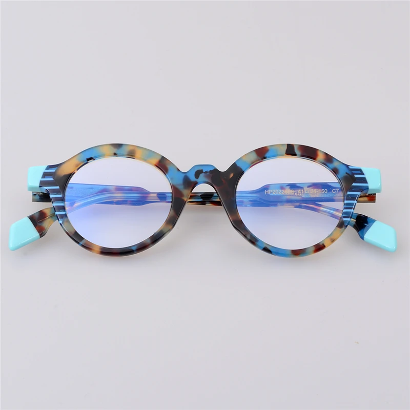 

Acetate Colorful Round Eyeglass Frames Men Glasses Women Prescription Glasses Eye Glasses Frames for Men Bijziendheid Bril Heren