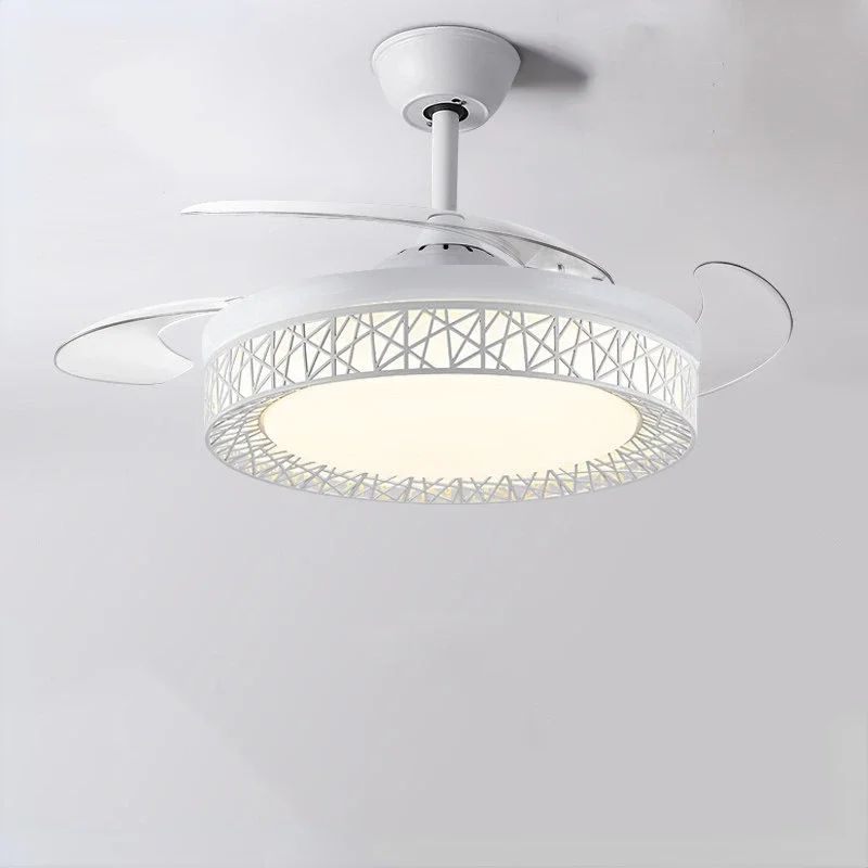 Fan Lamp Ceiling Fan Lights For Dining Room Bedroom Living Room Mute Invisible Integrated Ventilador De Teto with Remote Control