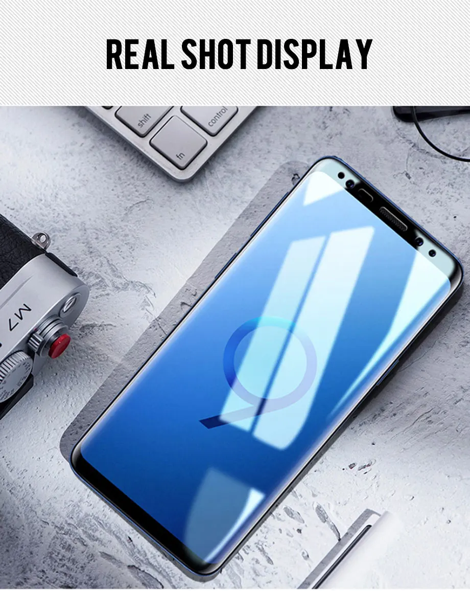 2 Stück voll gebogenes gehärtetes Glas für Samsung Galaxy Note 9 8 S9 S8 Plus Displayschutzfolie auf Samsung S7 S6 Kantenschutzfolie – Detail 12