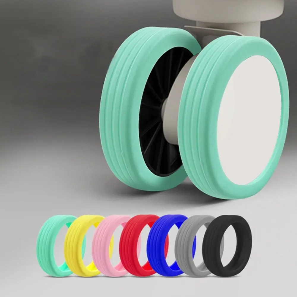 Luggage Wheel Protector 4/8PCS/Set Silicone Silent Sound Reduce Wear
