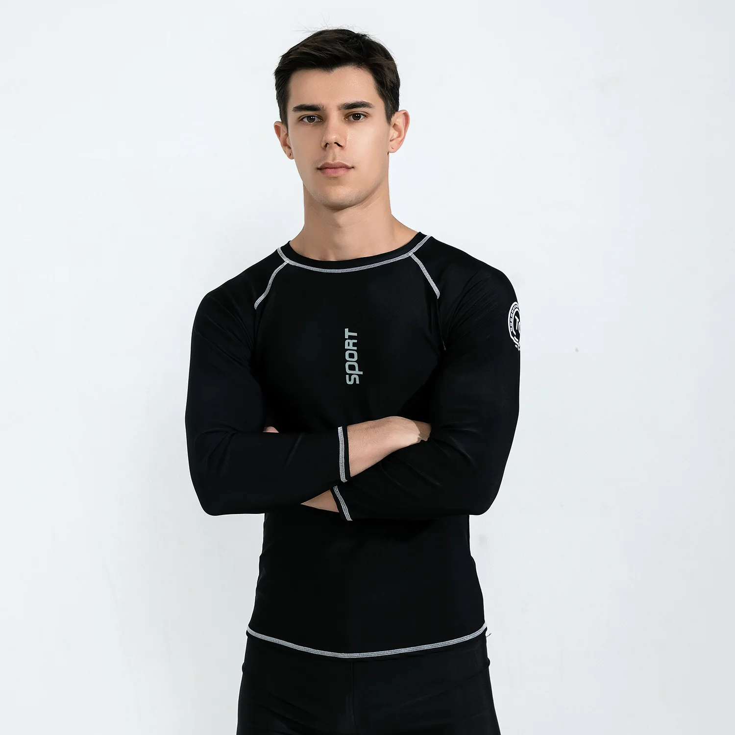 Rash Guard Bathing Suit Man Surf Men's Swimwear Long Sleeve Two Piece Swimsuit Swimming Shorts Sports Beach Monokini Boy
